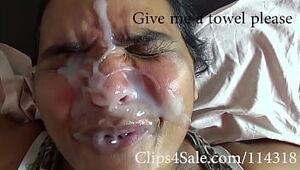 latina toothless downright adorned after a awesome facial cumshot