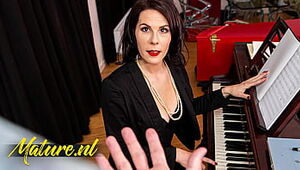 French Piano Instructor Romped In Her Bum By Monster Man-meat