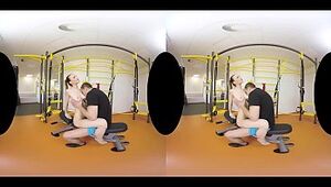 Belle Claire's gym VR buttfuck vid